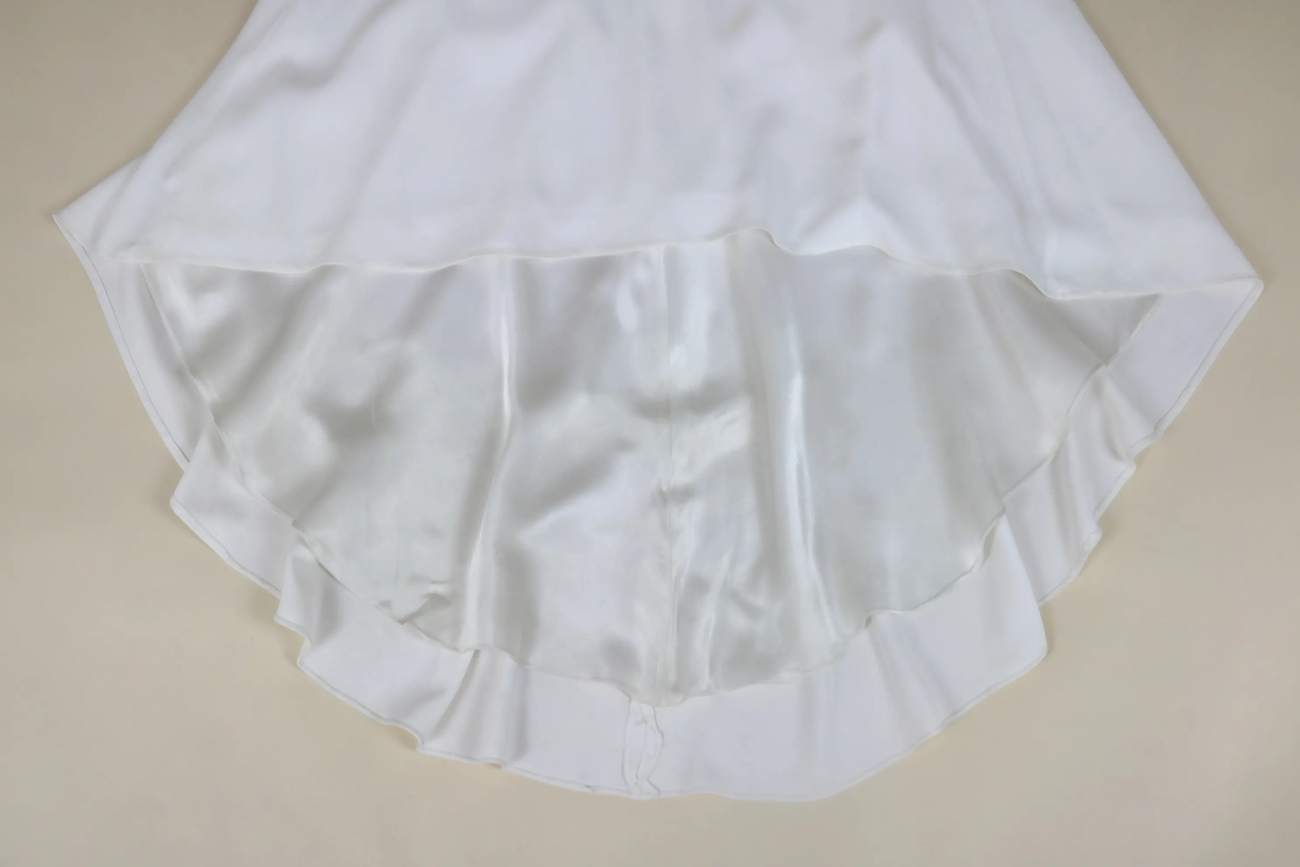 WGCC before and after photo of hem saltaire bridal